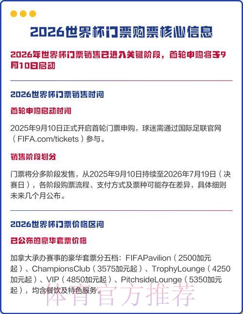 2026年世界杯官方购票平台入口导航